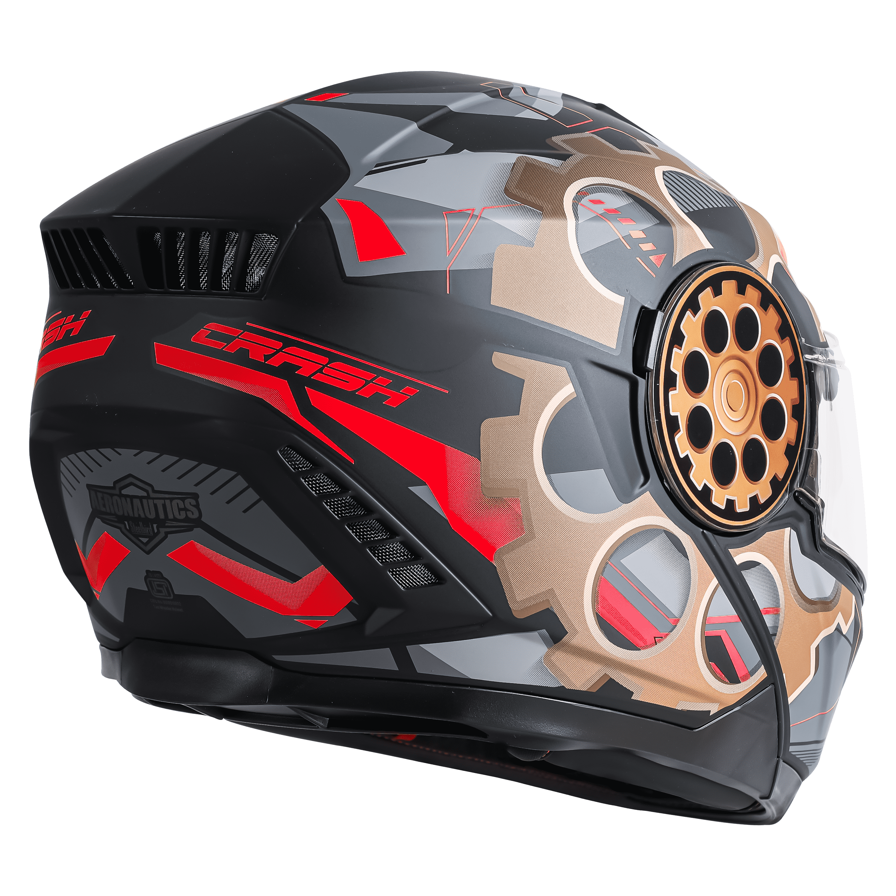 SBH-40 ROLLER CRASH GLOSSY BLACK WITH RED